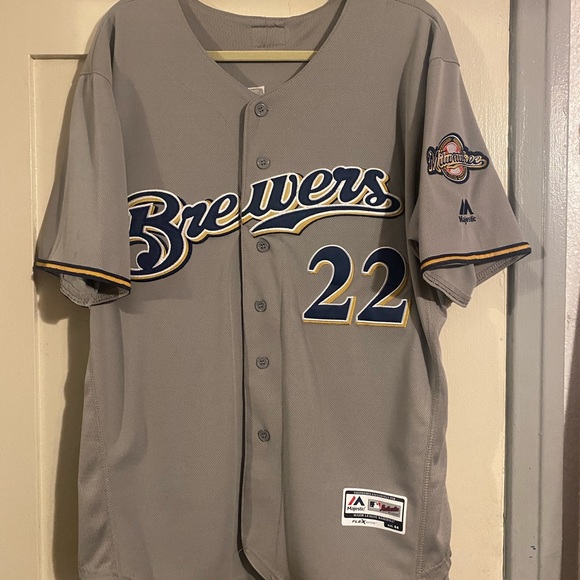 Milwaukee Brewers gray jersey - Picture 1 of 3